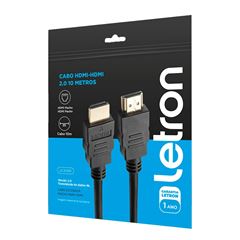 CABO HDMI-HDMI 2.0 MACHO PRETO 10MT 4K