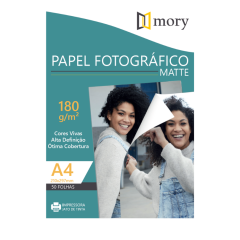 PAPEL FOTOGRAFICO MATTE 180GM2 A4 C/50