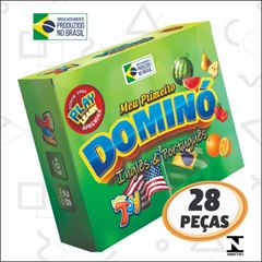 DOMINO INGLES E PORTUGUES 28 PCS MDF 3MM