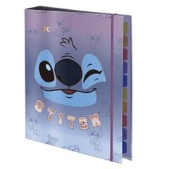 FICHARIO COLEGIAL C/ELASTICO STITCH FACE