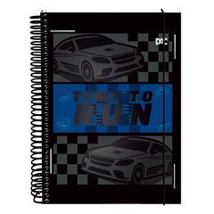 CADERNO COLEGIAL C/ ELASTICO AVENTURA