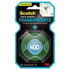 FITA ADESIVA 3M 12MMX2M FIXA FORTE TRANS
