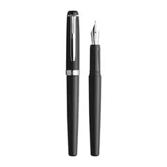 CANETA TINTEIRO MOD.01-CHROME BLACKAZUL
