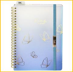 CADERNO ESPIRAL BUTTERFLY 21X15CM