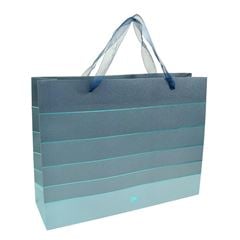 SACOLA HORIZ. AZUL C/LISTRA P/ PRESENTE