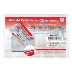 MALOTE CRISTAL C/ ZIPER PEQUENO