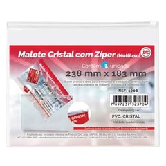 MALOTE CRISTAL COM ZIPER DAC MEDIO 238MM