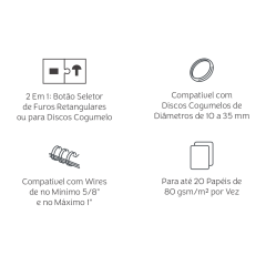 ENCADERNADORA 2 EM 1 MIMO