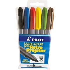 MARCADOR RETROPROJETOR 2.0MM COLOR C/6UN