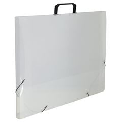 MALETA OFICIO COM ELASTICO CRISTAL LINE