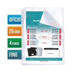 ENVELOPE PLASTICO OFC FINO 4F C/25