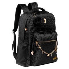 MOCHILA 17 MICKEY TEEN N QUILTING PRETA