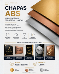 CHAPA DE ABS PRATA 1,40 1200X600 1,3MM