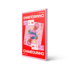 PAPEL CHAMEQUINHO A4 75GM2 ROSA C/100FLS