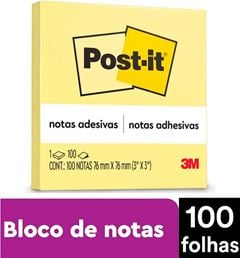 BLOCO 3M POST-IT 654 AM 76X76MM C/100FL