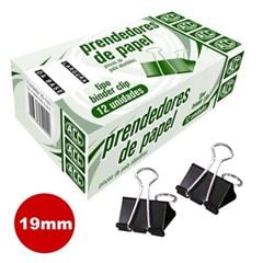 PRENDEDOR DE PAPEL METAL 19MM P/70FL