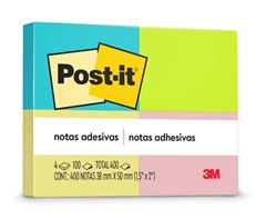 POST-IT 3M 38MMX50MM NEON CORES 653 100F
