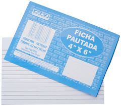 FICHA PAUTADA 4X6 C/100FL