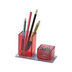 PORTA LAPIS X CLIPS VERMELHO CLARO ACRIM