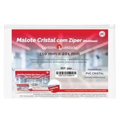 MALOTE -CRISTAL C/ ZIPER GRANDE