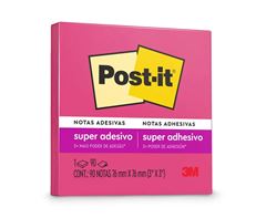 BLOCO 3M POST-IT PINK NEON 76X76MM C/90