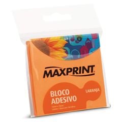 BLOCO ADESIVO MEDIO NEON LARANJA C/100FL