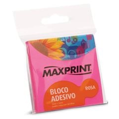 BLOCO ADESIVO MEDIA ROSA NEON C/100FL