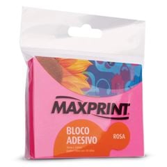 BLOCO ADESIVO GRANDE NEON ROSA C/100FL
