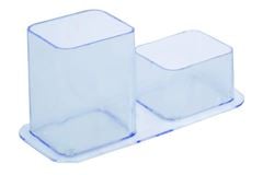 PORTA CANETAS DUPLO CRISTAL