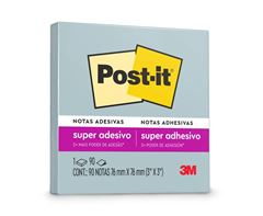 BLOCO 3M POST-IT AZUL 76X76MM C/90