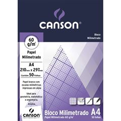 BLOCO MILIMETRADO TECNICO A4 60GM2 C/50