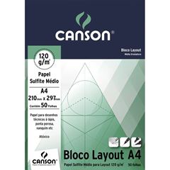 PAPEL CANSON LAYOUT ESTUDANTE 120GM2 A4 