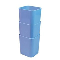 KIT C/3 PORTA OBJETOS AZUL CLARO