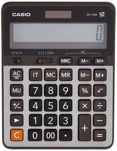 CALCULADORA DE MESA PRETA BATERIA SOLAR