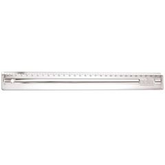 REGUA DE 30CM DELLO METALIZADO PRATA