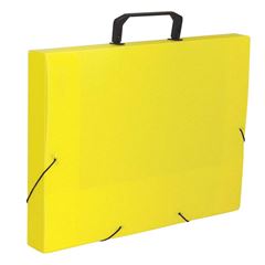 MALETA OFICIO COM ELASTICO AMARELO LINE 