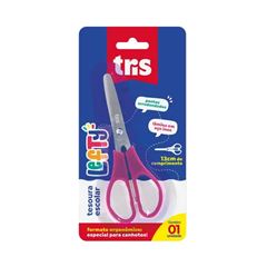 TESOURA ESCOLAR TRIS LEFTY CANHOTO C/ 13