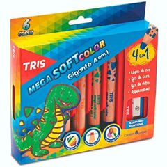 LAPIS 6 CORES 4 EM 1 MEGA SOFTCOLOR