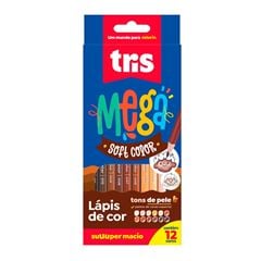 LAPIS DE COR TRIS COR MEGA SOFT TONS DE 