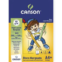 BLOCO CANSON BL LAYOUT MARG ESCOLAR 50FL