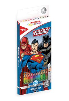 LAPIS DE COR LIGA DA JUSTIÇA C/ 12 CORES